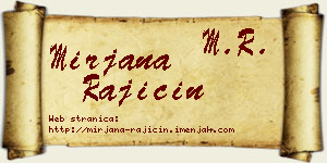 Mirjana Rajičin vizit kartica